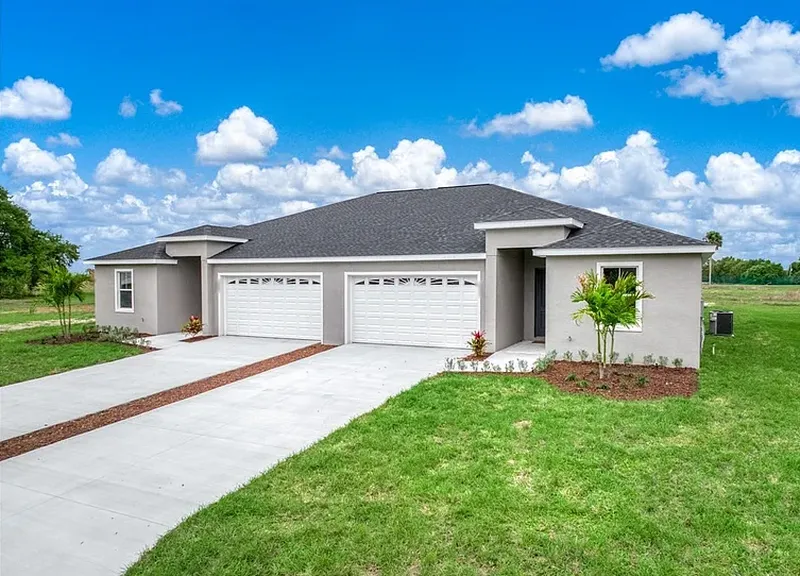 Newly built duplex in Lake Placid, Florida financed with a mid-construction cash-out refinance