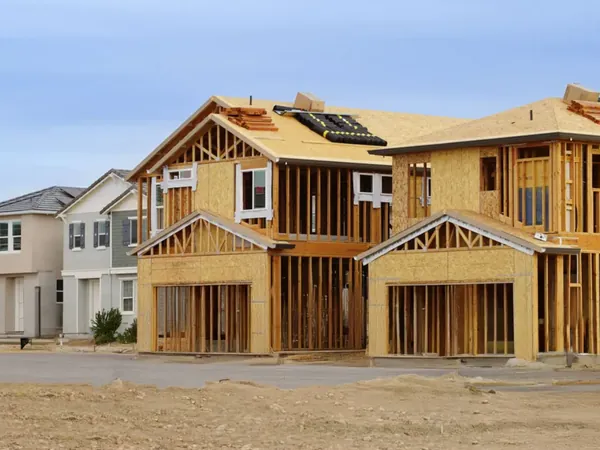 Wood framing on a new construction investment property
